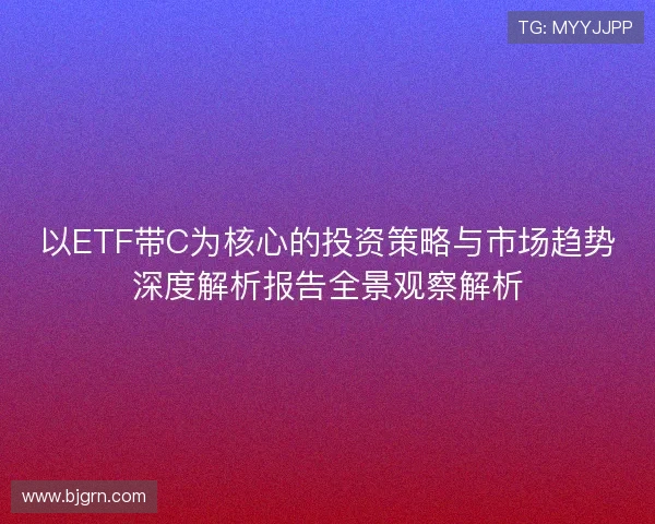 以ETF带C为核心的投资策略与市场趋势深度解析报告全景观察解析